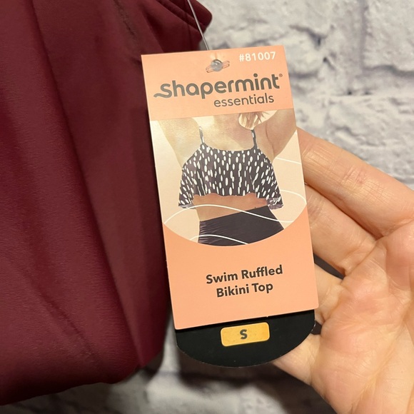 New Shapermint Ruffle Bikini Top Small - Picture 2 of 6